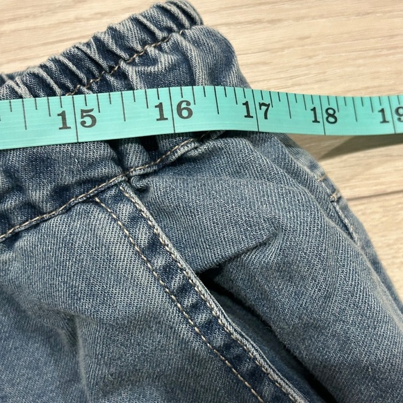 FT Cayanz Women's Elastic Waist Cropped Baggy Jeans Plus Size XXL - Picture 10 of 11